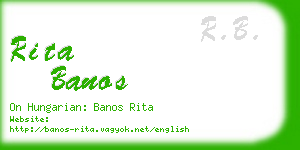 rita banos business card